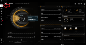 Asus Armoury Crate - Main Screen